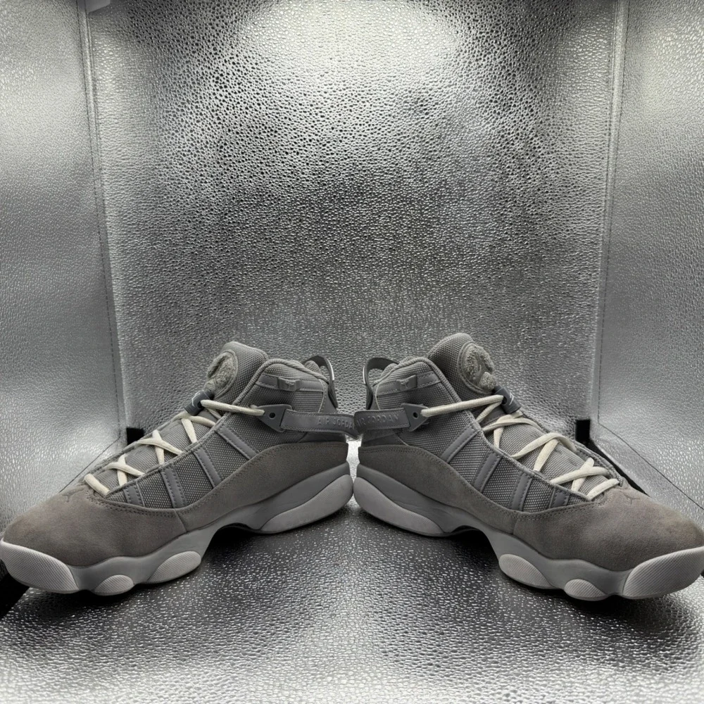 Size 9 Jordan 6 Rings Sneakers Mens Grey Excellent 322992-009 Cool Grey Suede